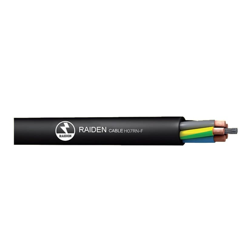 Raiden Rubber Cable, H07RN-F, 3G Conductor, 2.5 Sq.mm x 100 Mtrs